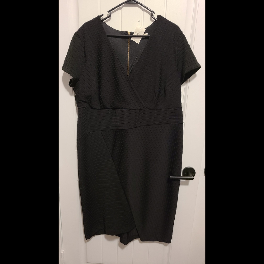 Cato black dress 20W NEW sexy ribbed textured